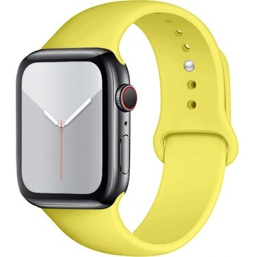 Ermer Apple Watch 38/40/41/42 mm Silikon Kordon – Sarı