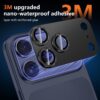 Black iPhone 17 Pro Max_05 Iphone 17 Promax İçin Tam Kaplayan Safir Kamera Koruma Lensi siyah