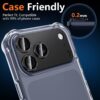 Black iPhone 17 Pro Max_06 Iphone 17 Pro İçin Tam Kaplayan Safir Kamera Koruma Lensi siyah