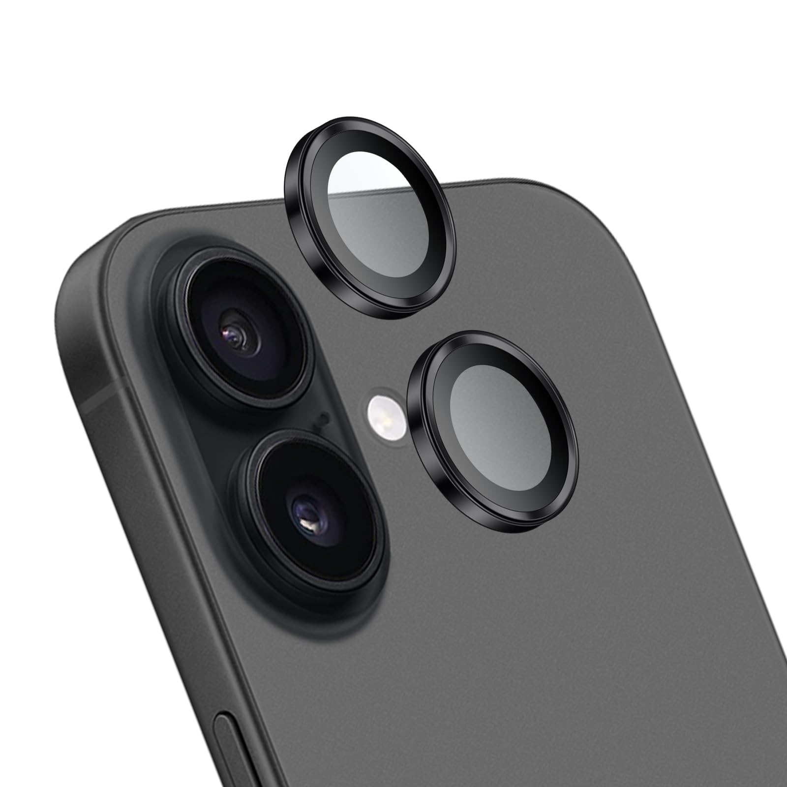 Black iPhone 17_01 Iphone 17 İçin Safir Kamera Koruma Lensi siyah