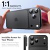 Iphone 18 Pro İçin Tam Kaplayan Safir Kamera Koruma Lensi siyah