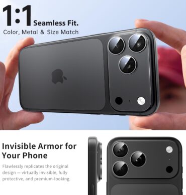 Iphone 18 Pro İçin Tam Kaplayan Safir Kamera Koruma Lensi siyah