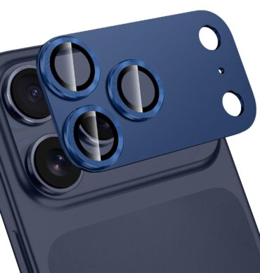 Iphone 17 Promax İçin Tam Kaplayan Safir Kamera Koruma Lensi lacivert