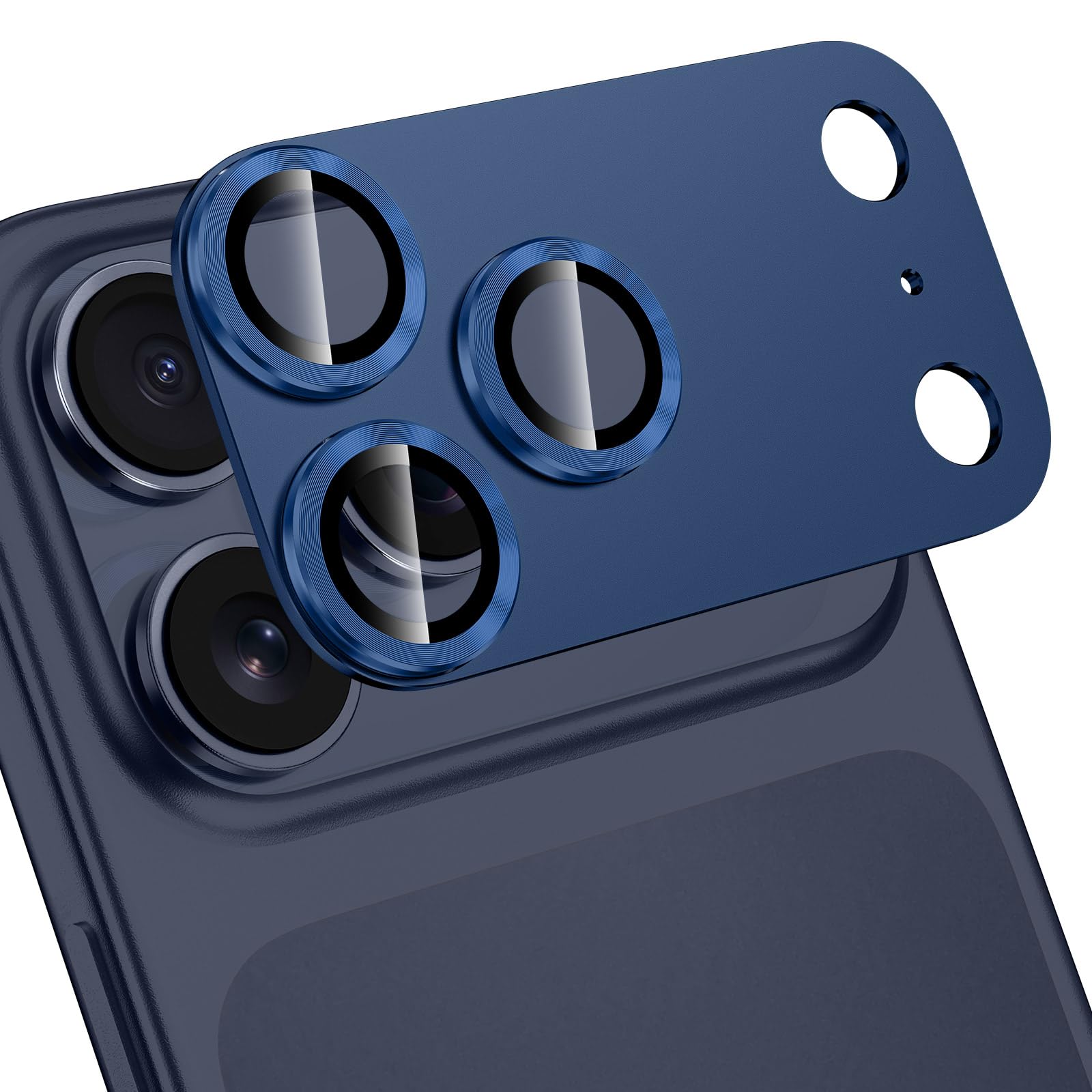 Blue iPhone 17 Pro_01 Iphone 17 Pro İçin Tam Kaplayan Safir Kamera Koruma Lensi lacivert