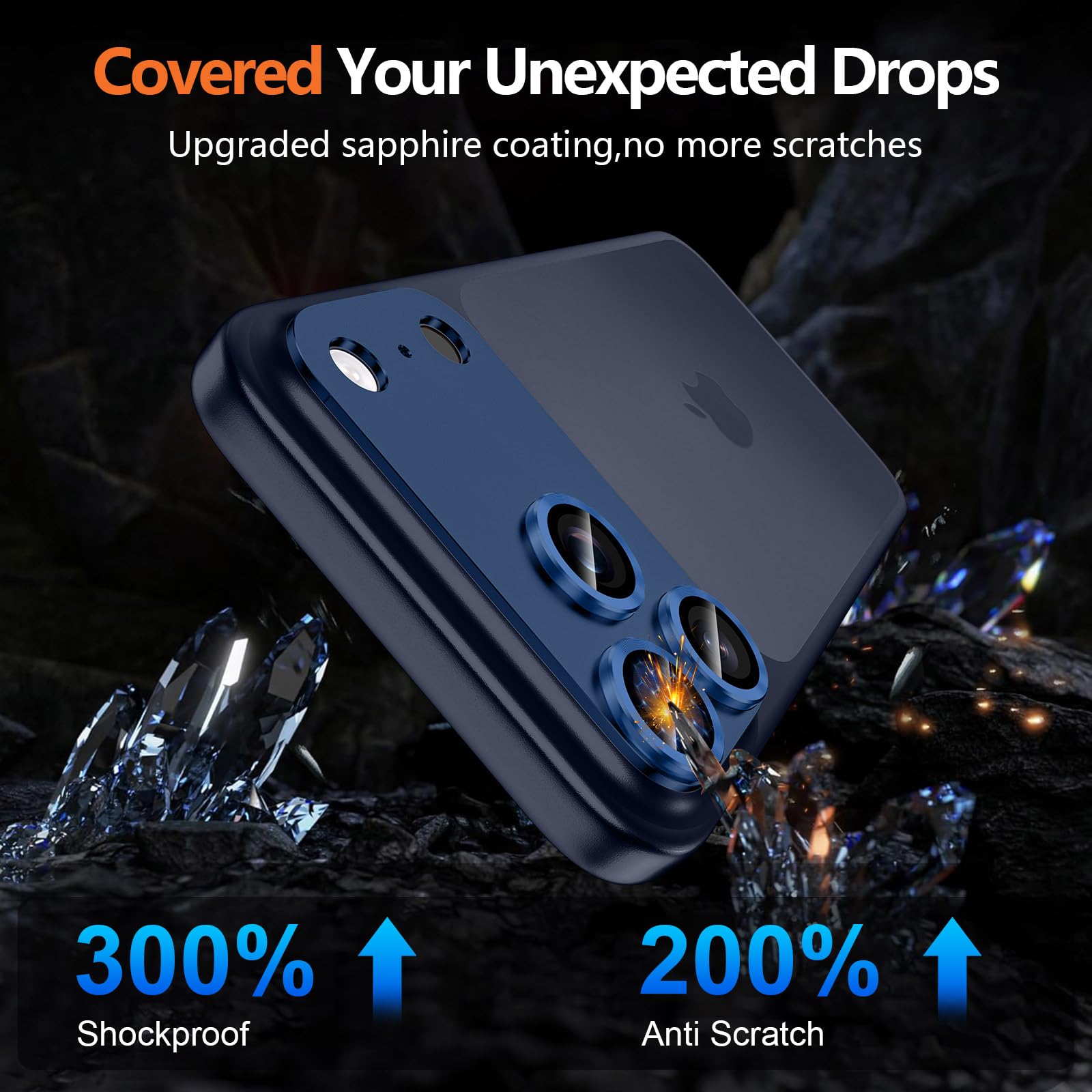 Blue iPhone 17 Pro_05 Iphone 17 Pro İçin Tam Kaplayan Safir Kamera Koruma Lensi lacivert