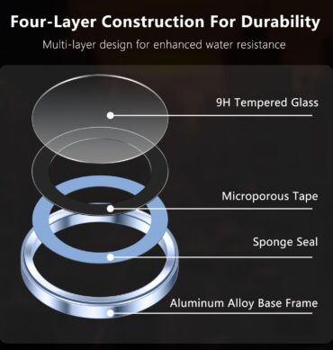 Iphone 17 İçin Safir Kamera Koruma Lensi Mavi