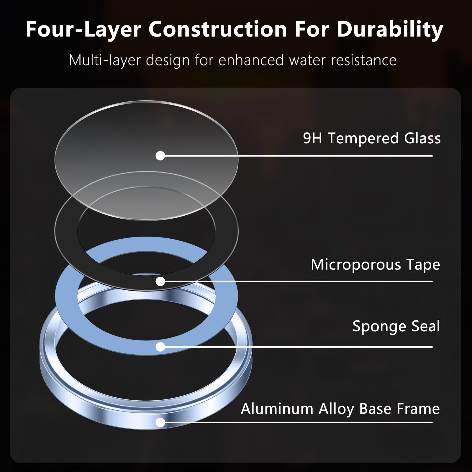 Iphone 17 İçin Safir Kamera Koruma Lensi Mavi