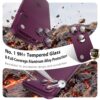 Burgundy iPhone 18 Pro Max_03 Iphone 18 Pro İçin Tam Kaplayan Safir Kamera Koruma Lensi bordo
