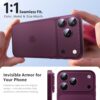Iphone 18 Promax İçin Tam Kaplayan Safir Kamera Koruma Lensi bordo
