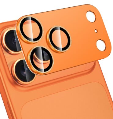 Iphone 17 Pro İçin Tam Kaplayan Safir Kamera Koruma Lensi turuncu