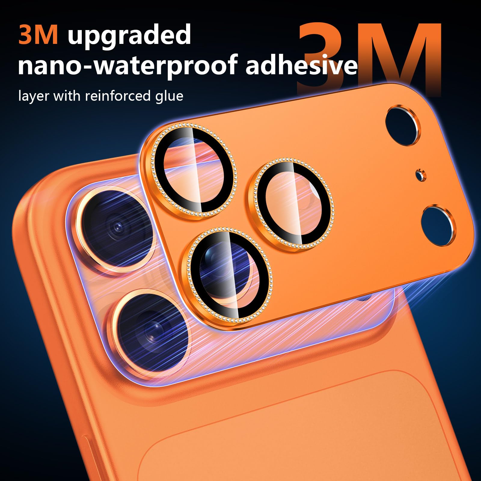 Cosmic Orange iPhone 17 Pro_04 Iphone 17 Pro İçin Tam Kaplayan Safir Kamera Koruma Lensi turuncu