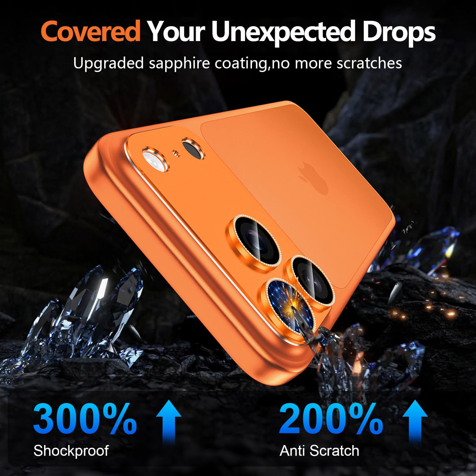 Cosmic Orange iPhone 17 Pro_05 Iphone 17 Promax İçin Tam Kaplayan Safir Kamera Koruma Lensi turuncu