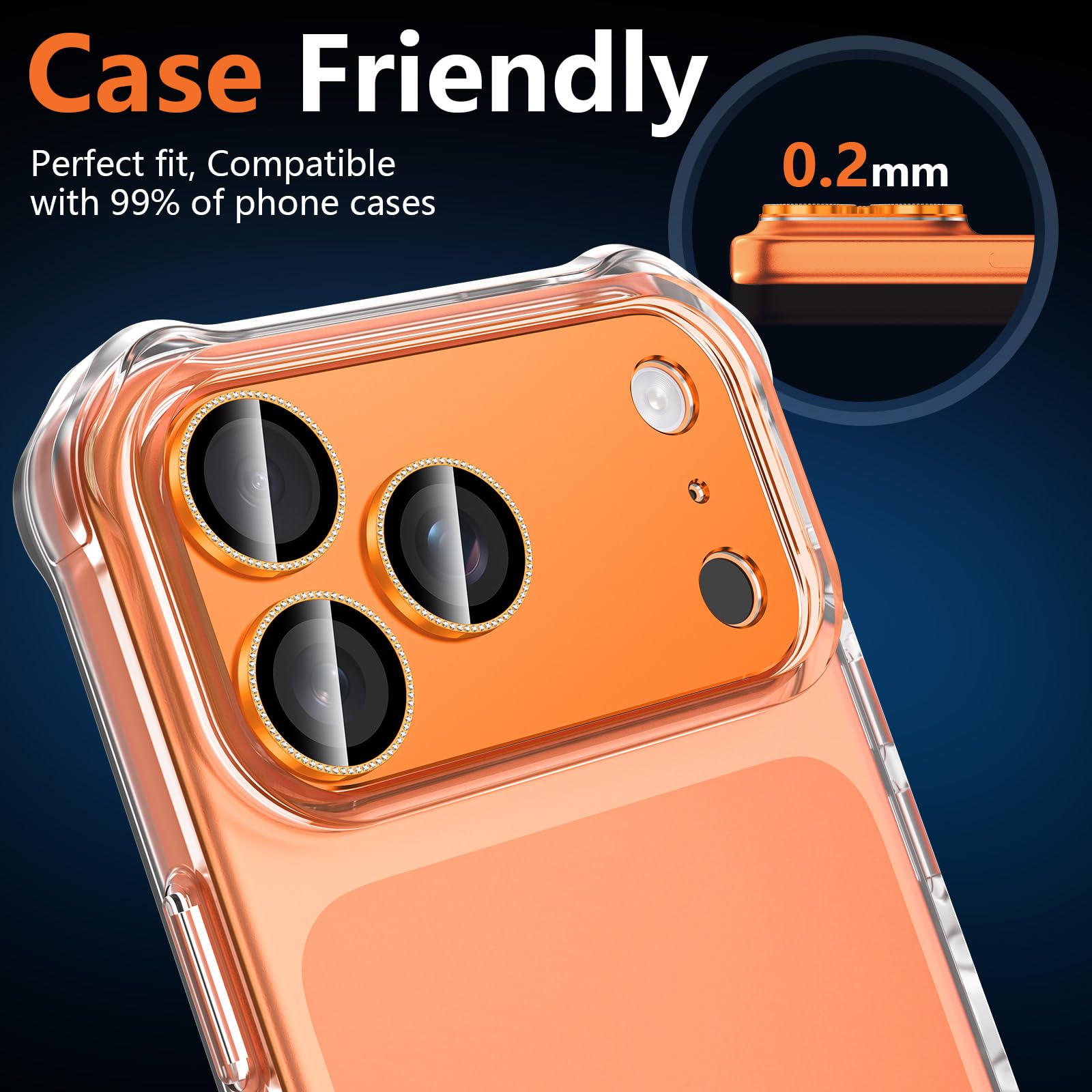 Cosmic Orange iPhone 17 Pro_06 Iphone 17 Pro İçin Tam Kaplayan Safir Kamera Koruma Lensi turuncu