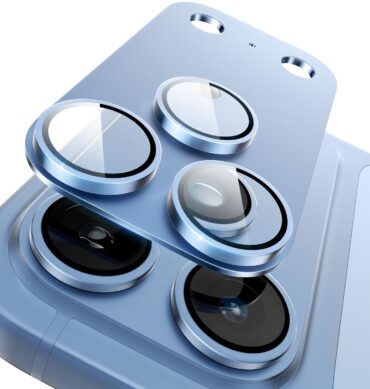 Iphone 18 Pro İçin Tam Kaplayan Safir Kamera Koruma Lensi mavi