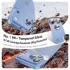 Iphone 18 Promax İçin Tam Kaplayan Safir Kamera Koruma Lensi mavi