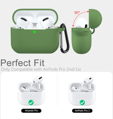 Airpods 1 ve 2 İçin Lansman Kulaklık Kılıfı – Yağ Yeşili - Ermer İletişim