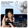 Iphone 18 Promax İçin Tam Kaplayan Safir Kamera Koruma Lensi gri