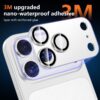 Iphone 17 Promax İçin Tam Kaplayan Safir Kamera Koruma Lensi gri