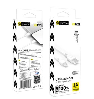 İ-STONE iQ-06i Lightning Hızlı Şarj ve Data Kablosu 1Metre