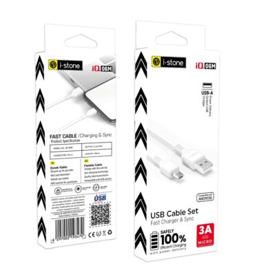 İ-STONE iQ-06M Micro Hızlı Şarj ve Data Kablosu 1Metre