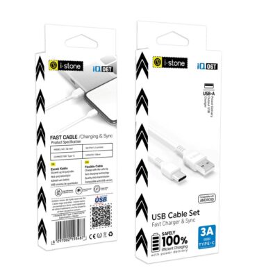 İ-STONE iQ-06T Type-C Hızlı Şarj ve Data Kablosu 1Metre