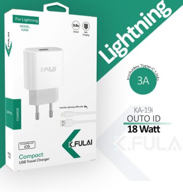 K.FULAI KA-19İ 15 Watt Lightning Hızlı Şarj Seti