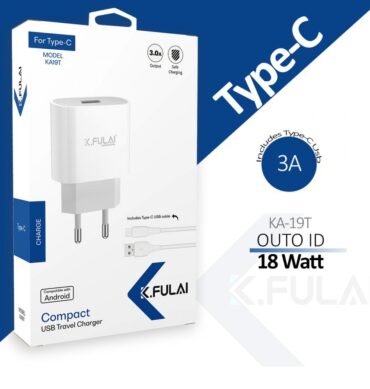 K.FULAI KA-19T 15 Watt TYPE-C Hızlı Şarj Seti