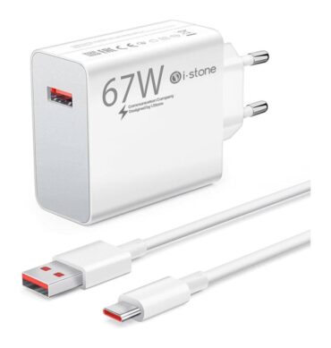 İ-STONE STN-67 67W Turbo Şarj Adaptörü + USB To TYPE-C Kablo - Ermer İletişim