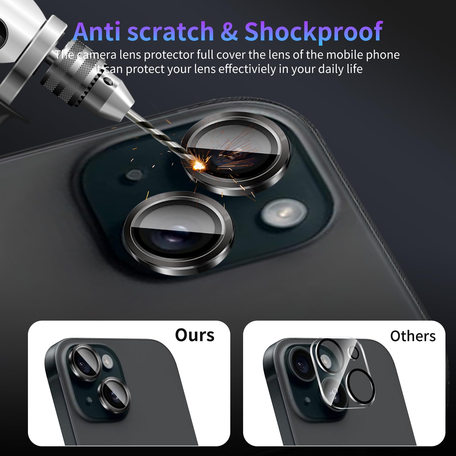 Iphone 15 Plus İçin Safir Kamera Koruma Lensi Siyah Iphone 15 Plus İçin Safir Kamera Koruma Lensi Siyah
