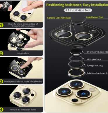 Iphone 14 Pro İçin Safir Kamera Koruma Lensi Altın Gold