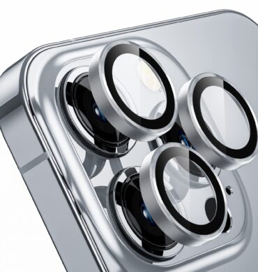 Iphone 14 Promax İçin Safir Kamera Koruma Lensi Gümüş Silver