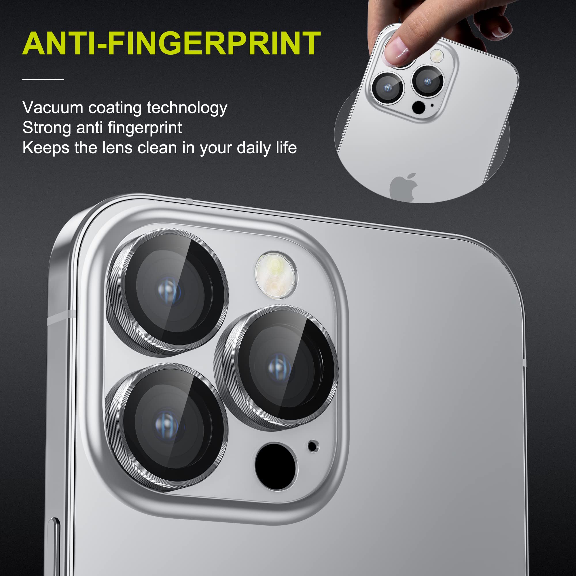 Iphone 14 Pro İçin Safir Kamera Koruma Lensi Gümüş Gri Silver Iphone 14 Pro İçin Safir Kamera Koruma Lensi Gümüş Gri Silver