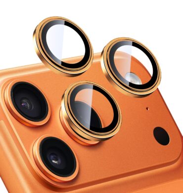 Iphone 17 Promax İçin Safir Kamera Koruma Lensi Turuncu