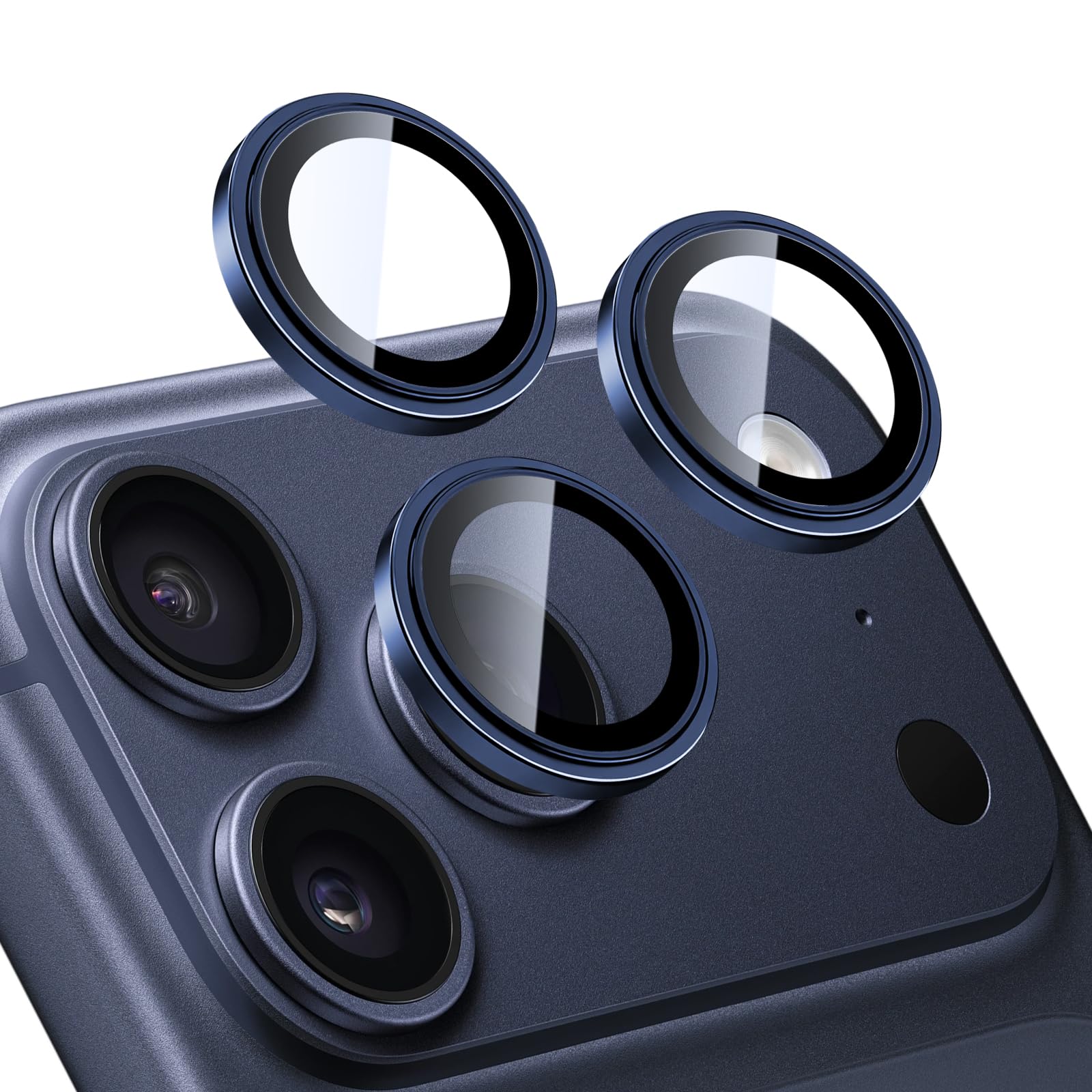 Iphone 17 Pro İçin Safir Kamera Koruma Lensi Lacivert