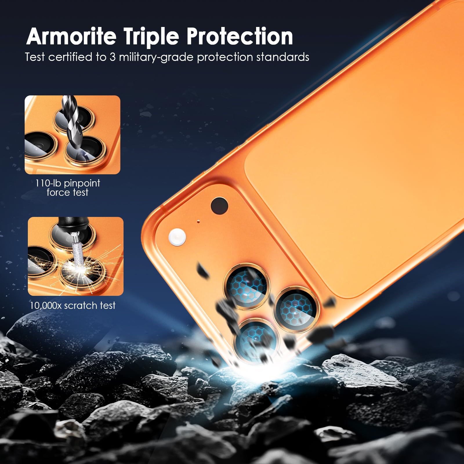 Iphone 17 Pro İçin Safir Kamera Koruma Lensi Turuncu Iphone 17 Pro İçin Safir Kamera Koruma Lensi Turuncu