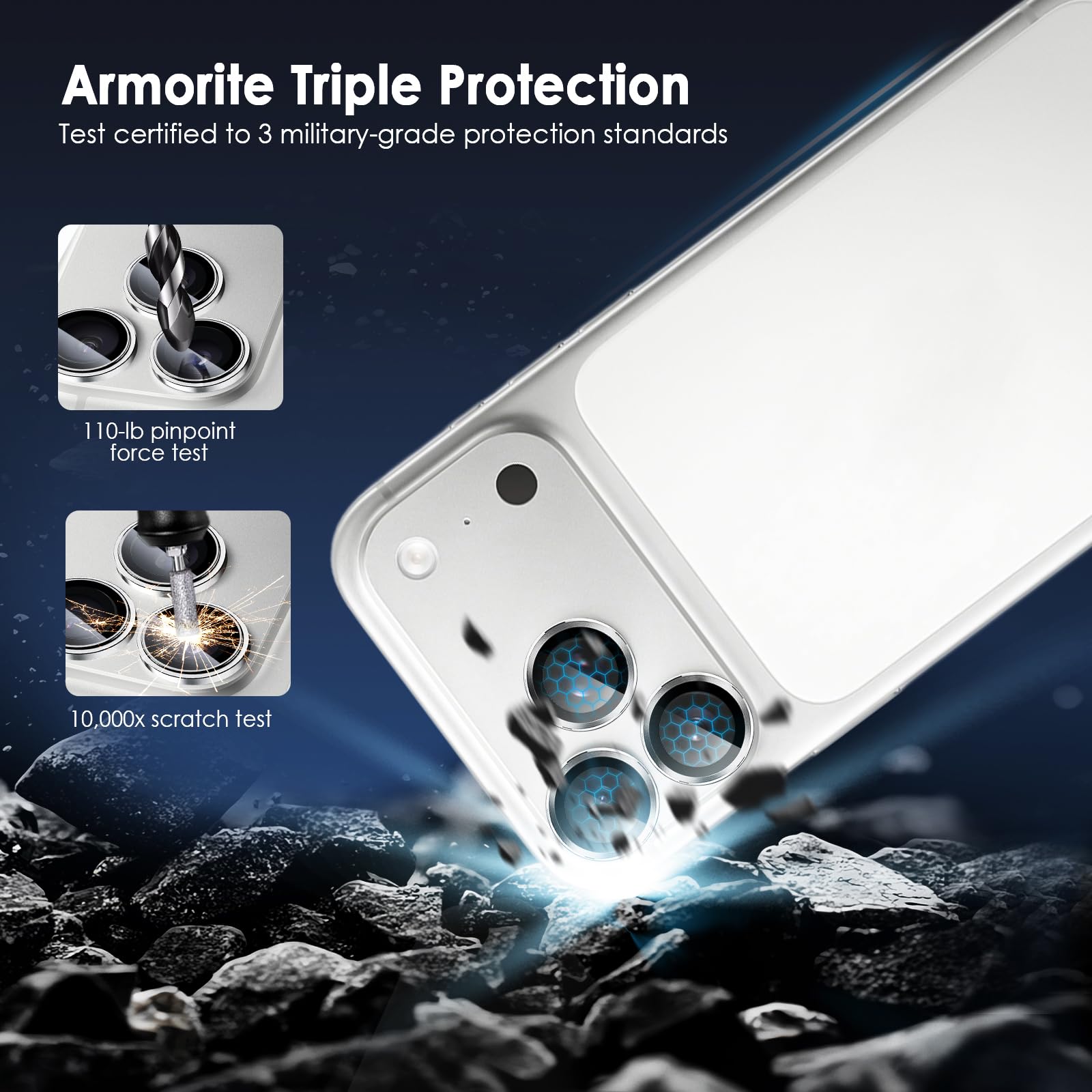 Iphone 17 Pro İçin Safir Kamera Koruma Lensi Gri Iphone 17 Pro İçin Safir Kamera Koruma Lensi Gri