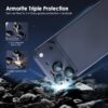 Iphone 17 Pro İçin Safir Kamera Koruma Lensi Lacivert
