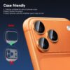 Iphone 17 Pro İçin Safir Kamera Koruma Lensi Turuncu Iphone 17 Pro İçin Safir Kamera Koruma Lensi Turuncu