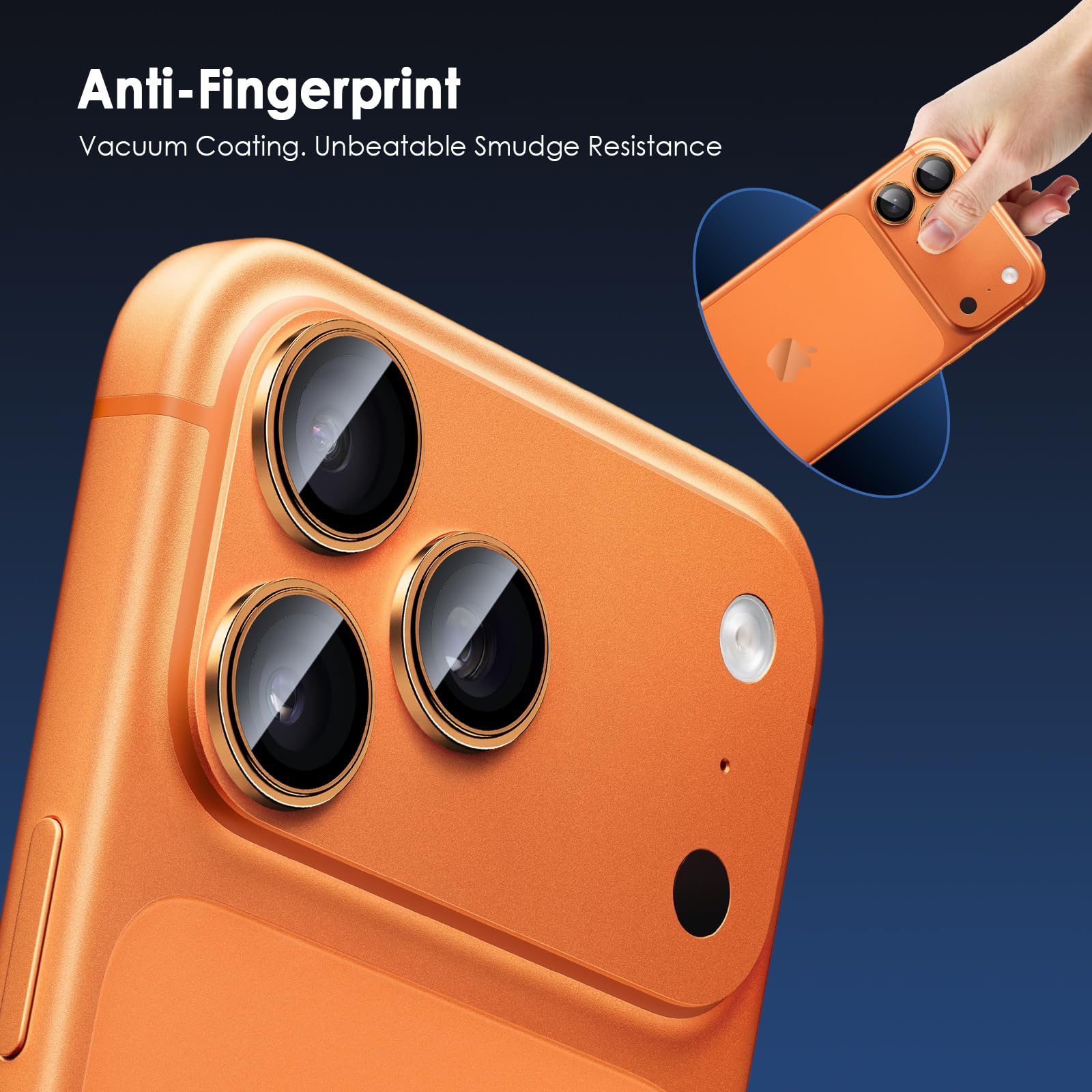 Iphone 17 Promax İçin Safir Kamera Koruma Lensi Turuncu Iphone 17 Promax İçin Safir Kamera Koruma Lensi Turuncu