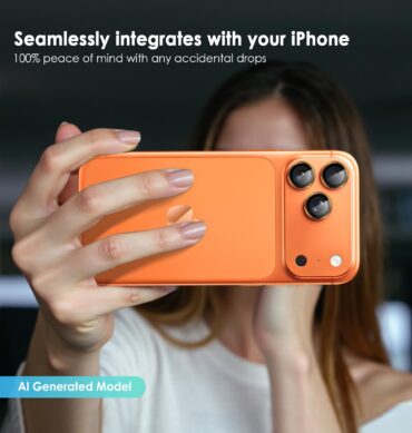 Iphone 17 Pro İçin Safir Kamera Koruma Lensi Turuncu