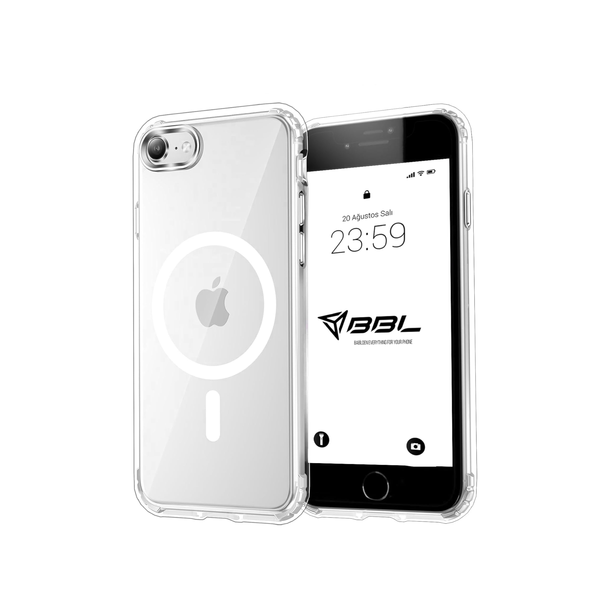 Iphone 7G/8G/SE İçin Magsafe Özellikli Şeffaf Silikon Kılıf Kapak