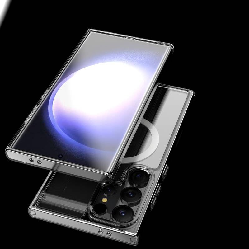 Samsung Galaxy S23 FE İçin Magsafe Özellikli Şeffaf Silikon Kılıf Kapak