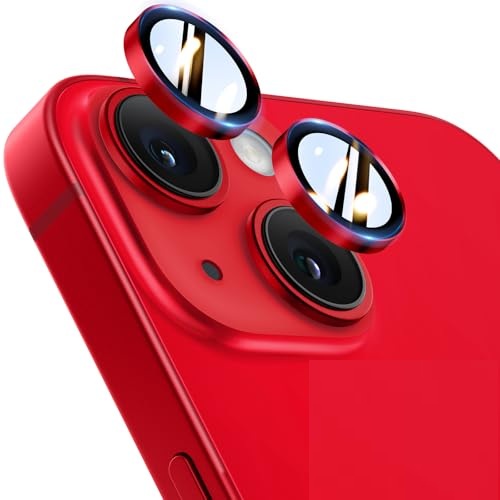Iphone 14 İçin Safir Kamera Koruma Lensi Kırmızı Red