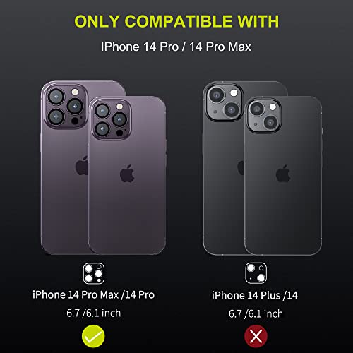 Iphone 14 Promax İçin Safir Kamera Koruma Lensi Derin Mor