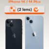 Iphone 14 Plus İçin Safir Kamera Koruma Lensi Açık Mavi Light Blue