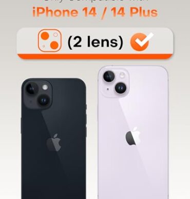Iphone 14 İçin Safir Kamera Koruma Lensi Açık Mor Light Purple