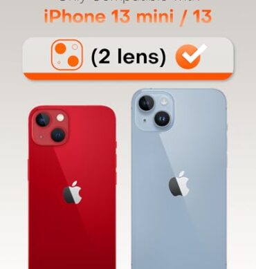 Iphone 13 Mini İçin Safir Kamera Koruma Lensi Kırmızı Red