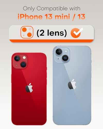 Iphone 13 Mini İçin Safir Kamera Koruma Lensi Kırmızı Red