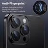 Iphone 15 Promax İçin Safir Kamera Koruma Lensi Siyah Titanyum