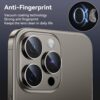 Iphone 15 Pro İçin Safir Kamera Koruma Lensi Naturel Titanium